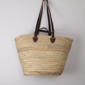 French Market Style Straw Beach Bag Straw Shopping Tote XL